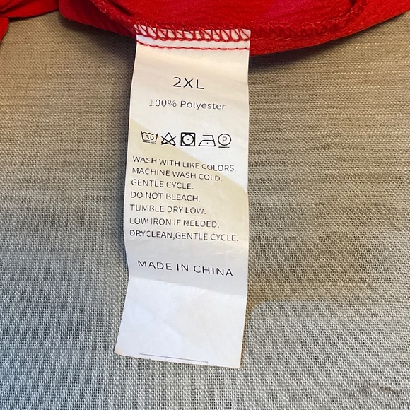 SHEIN Red Wide Leg Pants - Picture 4 of 4